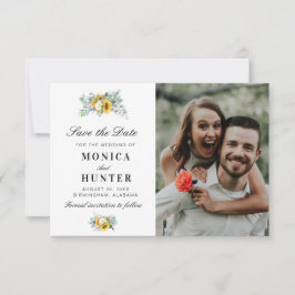 Aquarellsonnenblume Save the Date Fotokarte