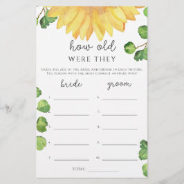 Aquarellsonnenblume Wie alt waren sie ein Bridgesp