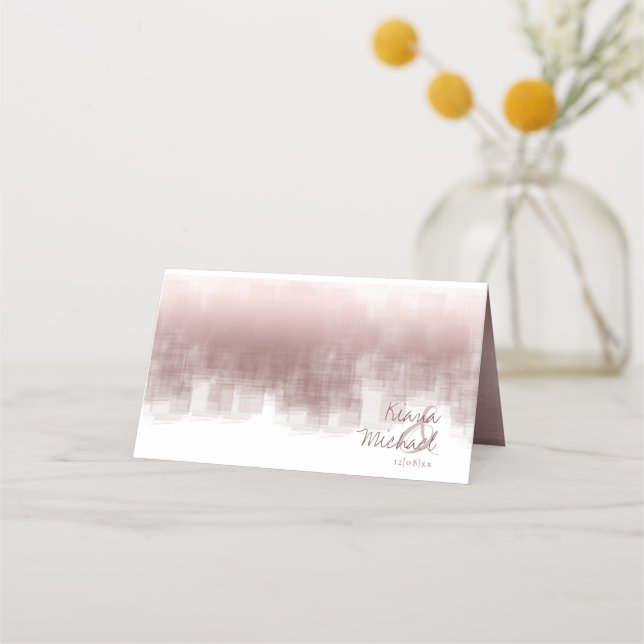 Aquarellspiegel Rose ID774 Zimt Platzkarte (Rückseite)
