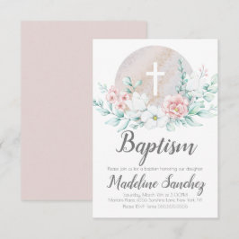 AquarellSpring Taufe Floral Baby Dedication Einladung
