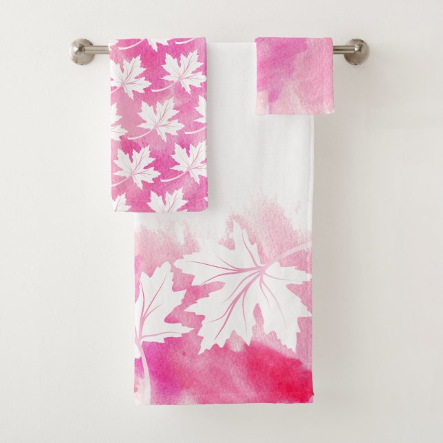 Aquarellspülen und Monogramm Badhandtuch Set (Insitu)