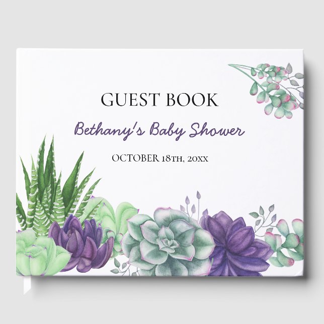 Aquarellspülmittel Babydusche Gästebuch (Vorderseite)
