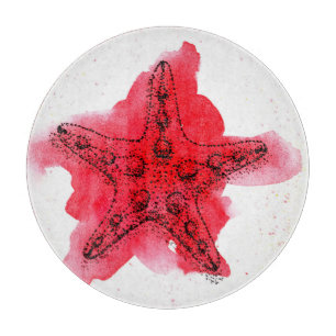 AquarellStarfish Schneidebrett