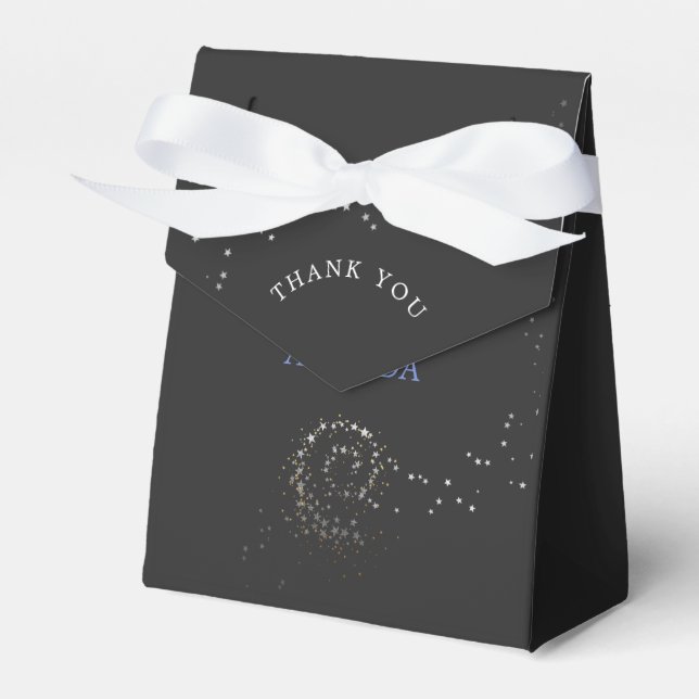 Aquarellstars Night Sky Boy Babydusche Geschenkschachtel (Vorderseite)