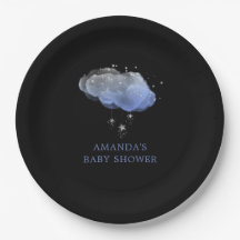 Aquarellstars Night Sky Boy Babydusche