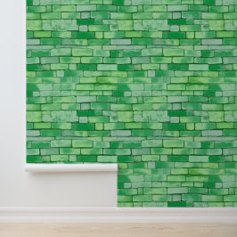 Aquarellsteine Kelly Green Nahtlose Muster Tapete