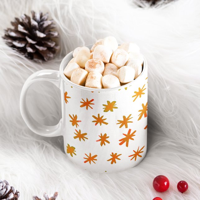 Aquarellsterne - orange kaffeetasse (Von Creator hochgeladen)