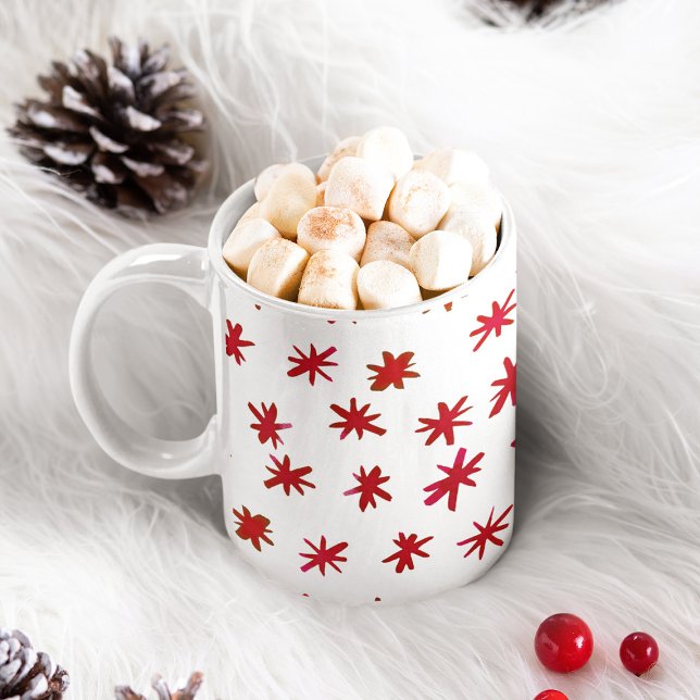 Aquarellsterne - rot kaffeetasse (Von Creator hochgeladen)