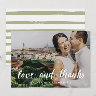 Aquarellstreifen Hochzeit Danke Foto
