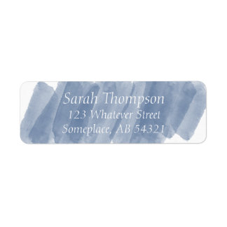 Aquarellstreifen Navy Blue Rücksendeadresse