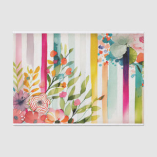 Aquarellstreifen spielend Whimsikrosa Decoupage Seidenpapier