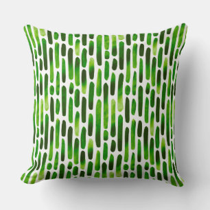 Aquarellstriche 091121 - Grassy Green Toned Kissen