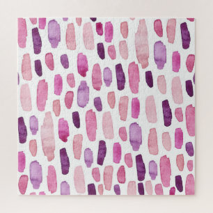 Aquarellstriche: Rosa, Lila Muster.