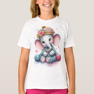 AquarellstrickElefant T-Shirt