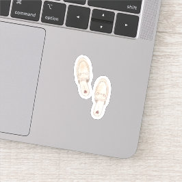 Aquarellstrohhalm Gucci Schuhrutschen Aufkleber