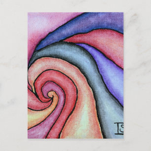 Aquarellstrudel Postkarte