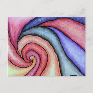 Aquarellstrudel Postkarte