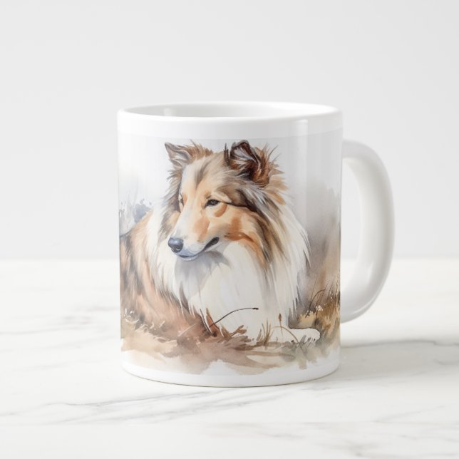 Aquarelltasche Jumbo-Tasse (Vorderseite Rechts)