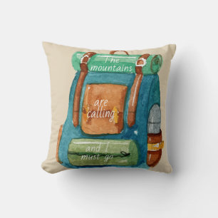 Aquarelltasche und Gebirgsangebot Kissen