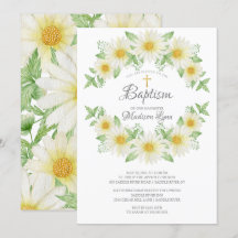 Aquarelltaufe Daisy Bloral Einladung