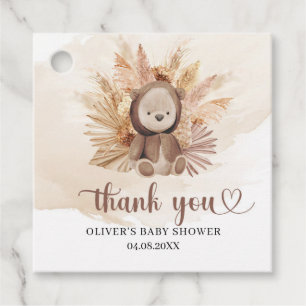Aquarellteddy Bär tropische getrocknete Palme Dusc Geschenkanhänger