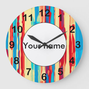 Aquarelltextur Große Wanduhr