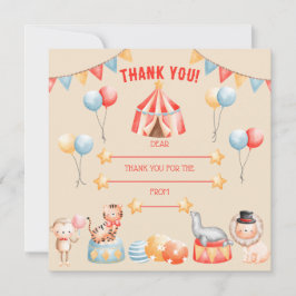 Aquarelltiere Geburtstag Danke Karte