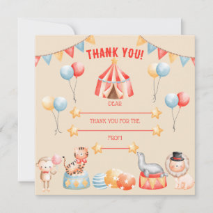 Aquarelltiere Geburtstag Danke Karte
