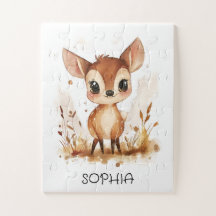 Aquarelltiere Personalisierter Hirsche Kindergebur