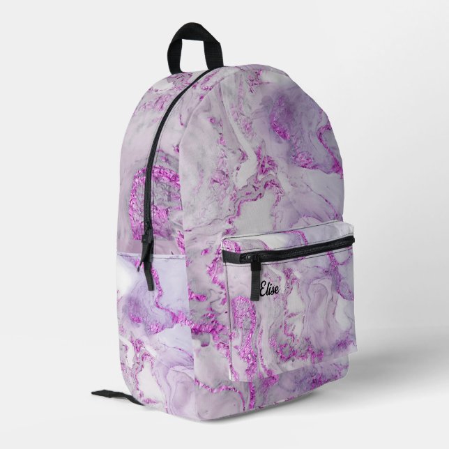 Aquarelltinte Bedruckter Rucksack (Rückseitige Ecke links)