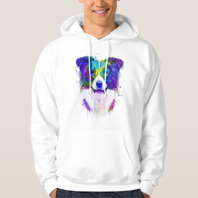 Aquarelltöne an den Grenzen Hoodie (Vorderseite)