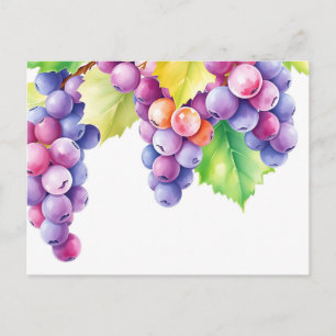 Aquarelltöne auf sauberem weißem Hintergrund Postkarte