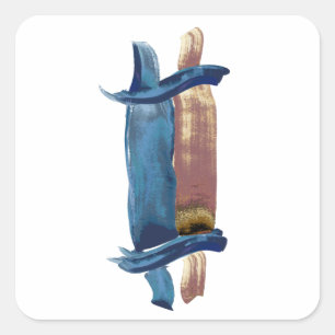 Aquarelltorah Quadratischer Aufkleber