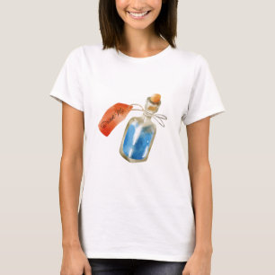 Aquarelltränke Flasche trinken ich T-Shirt