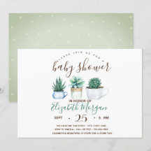 Aquarelltuch Kaktus Dots Babydusche