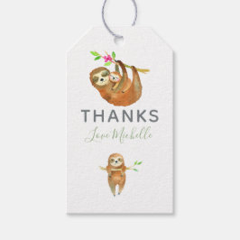 Aquarelltuch zum Thema Babydusche Vielen Dank Geschenkanhänger