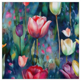 Aquarelltulpen (dunkel) stoff