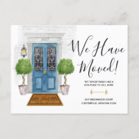 Aquarelltür Wir haben eine neue Adresse verschoben