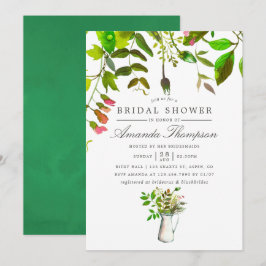 Aquarellturm Brautdusche Einladung