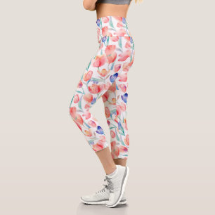 Aquarelltüten Muster Hochgebirgtes Riesengebirge Capri Leggings