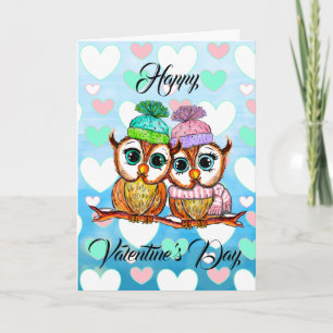 Aquarelluchten   Valentinstag  I Liebe You Karte
