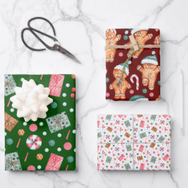 Aquarellurlaub farbig geschenkpapier set