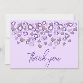 Aquarellviolett lila einfach Dankeschön Karte