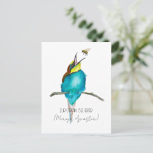 Aquarellvogel (europäischer Bienenfresser) Postkarte