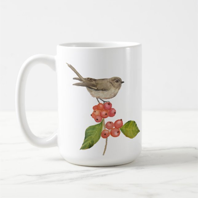 Aquarellvögel "Sylvia curruca" Kaffeetasse (Links)