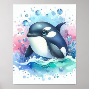 Aquarellwal Poster