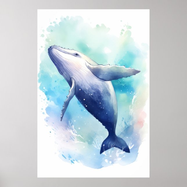 Aquarellwal-Sketch Poster (Vorne)