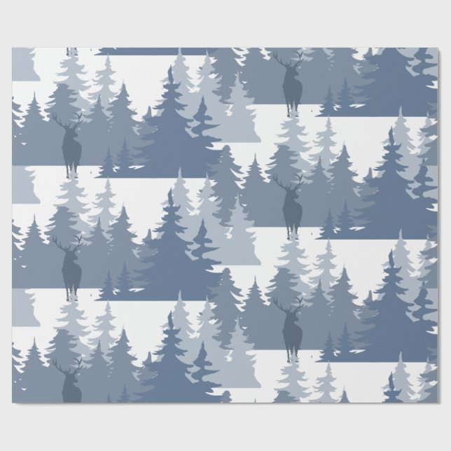 Aquarellwald Art Geschenkpapier (Flach)