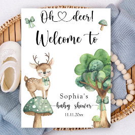 Aquarellwald - Begrüßungsbaby-Dusche Poster