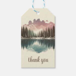 Aquarellwald Geschenkanhänger